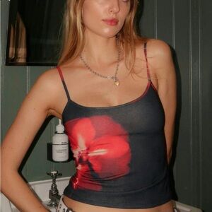 Floral Print Spaghetti Strap Top